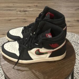 Nike Air Jordan 1 White Green Black and Red Check